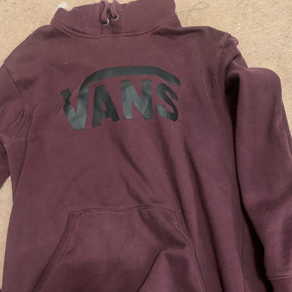 Burgundy vans hoodie